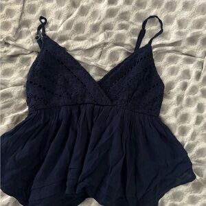 Hollister Dark Blue Smocked Cami